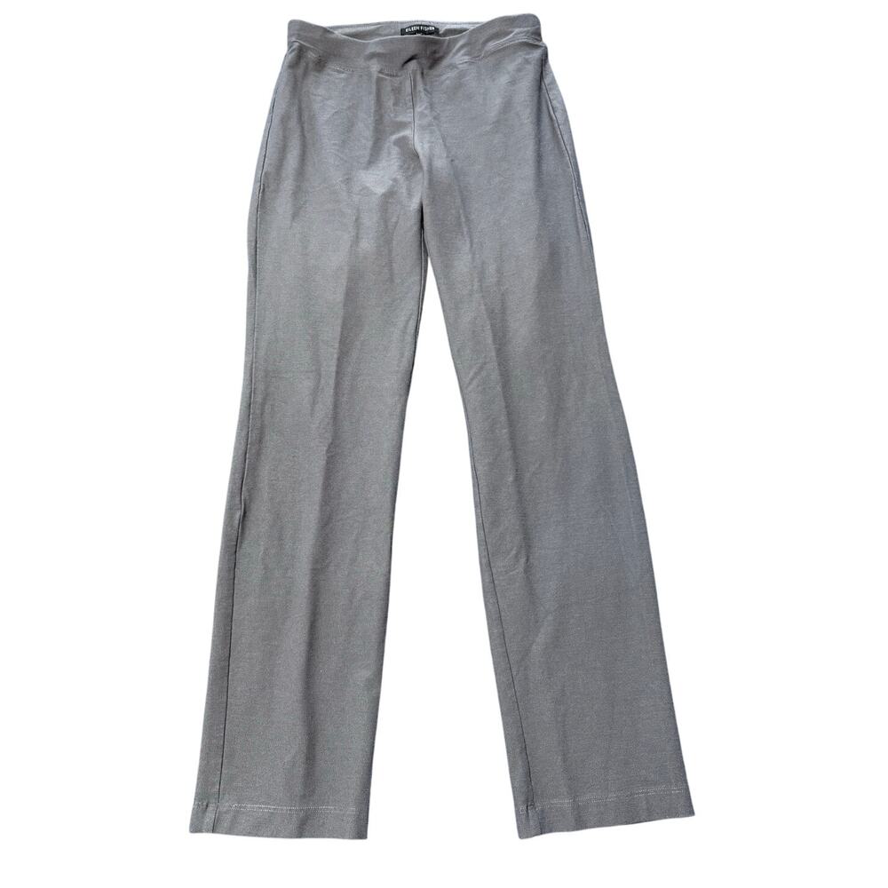 EILEEN FISHER medium gray stretchy pull on casual comfort slim leggings pants